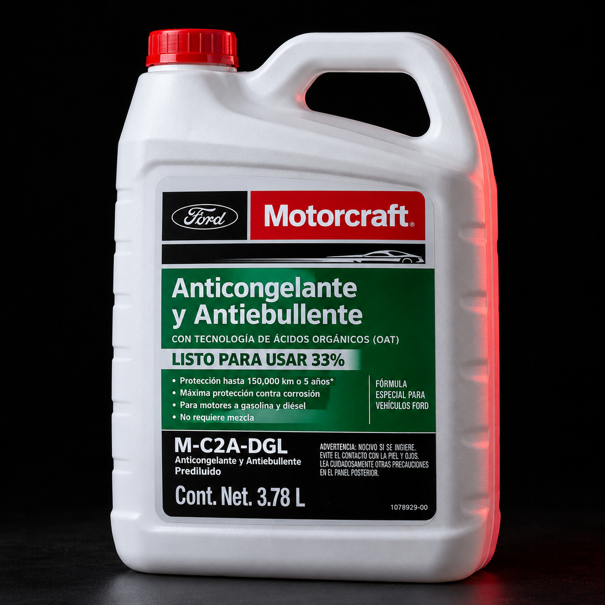 Anticongelante Motorcraft MC2ADGL, 33% concentrado, galón